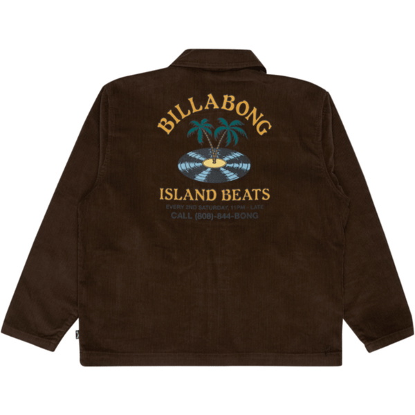 2026 Billabong Mens Pump Cord Work Jacket EBYJK00154 - Dark Cedar